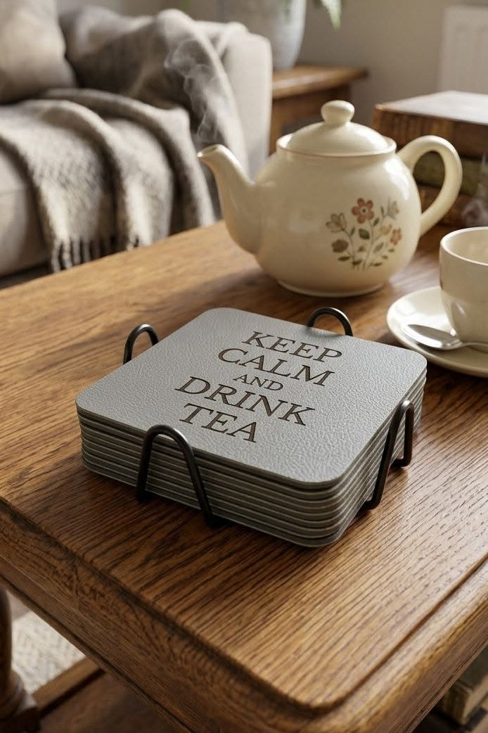 Faux Leather coaster set